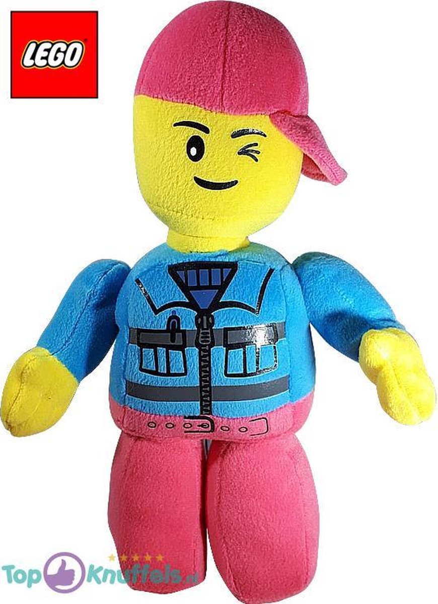 Lego Pluche Knuffel Roze Blauw 32 cm | Lego Plush Toy | Lego Peluche Knuffel | Lego kinderspeelgoed | Lego knuffel voor kinderen